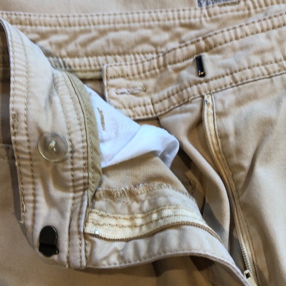 Chicos cotton stretch twill straight leg pant w pockets maize wheat color 0/4 - Picture 2 of 6